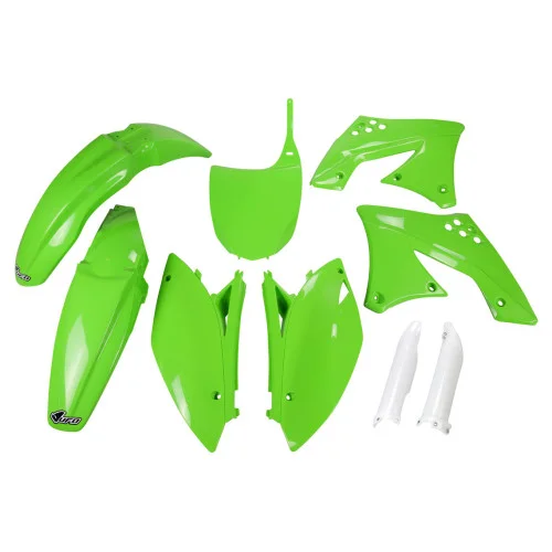 UFO Plastkit med Gaffelbensskydd Kawasaki green UFO Plastkit med Gaffelbensskydd Kawasaki green