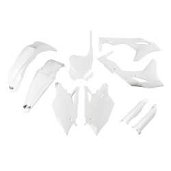 UFO Plastkit med Gaffelbensskydd Kawasaki white