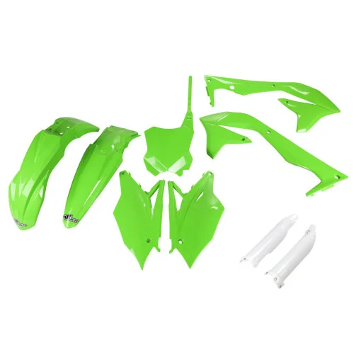 UFO Plastkit med Gaffelbensskydd Kawasaki green UFO Plastkit med Gaffelbensskydd Kawasaki green