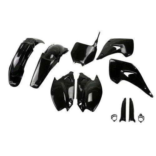 UFO Plastkit med Gaffelbensskydd Kawasaki black UFO Plastkit med Gaffelbensskydd Kawasaki black