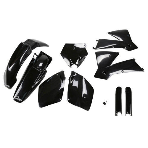 UFO Plastkit med Gaffelbensskydd Ktm black UFO Plastkit med Gaffelbensskydd Ktm black