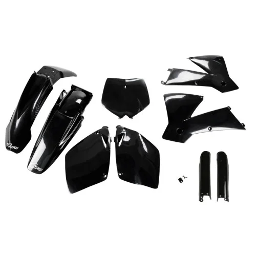 UFO Plastkit med Gaffelbensskydd Ktm black UFO Plastkit med Gaffelbensskydd Ktm black
