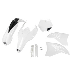 UFO Plastkit med Gaffelbensskydd Ktm white