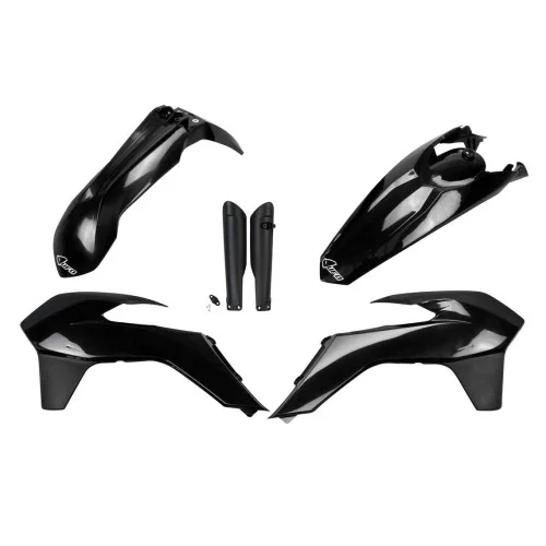 UFO Plastkit med Gaffelbensskydd Ktm black UFO Plastkit med Gaffelbensskydd Ktm black