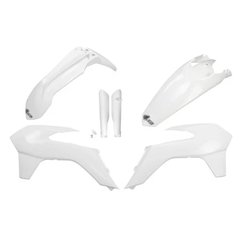 UFO Plastkit med Gaffelbensskydd Ktm white UFO Plastkit med Gaffelbensskydd Ktm white