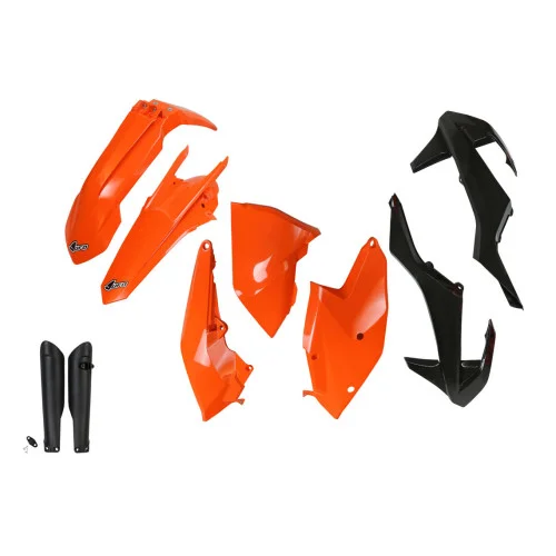 UFO Plastkit med Gaffelbensskydd Ktm 999 17 & 19 UFO Plastkit med Gaffelbensskydd Ktm 999 17 & 19