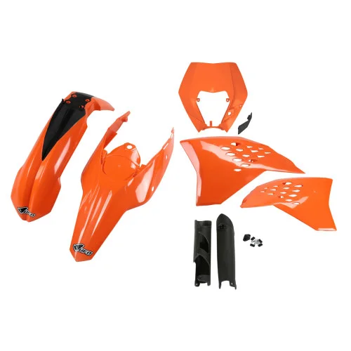 UFO Plastkit med Gaffelbensskydd Ktm 999 09-10 UFO Plastkit med Gaffelbensskydd Ktm 999 09-10