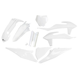 UFO Plastkit med Gaffelbensskydd Ktm white