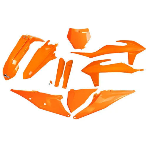 UFO Plastkit med Gaffelbensskydd Ktm orange UFO Plastkit med Gaffelbensskydd Ktm orange