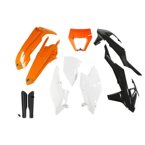 UFO Plastkit med Gaffelbensskydd Ktm 999 18 UFO Plastkit med Gaffelbensskydd Ktm 999 18