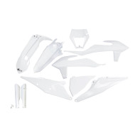 UFO Plastkit med Gaffelbensskydd Ktm white 20-24