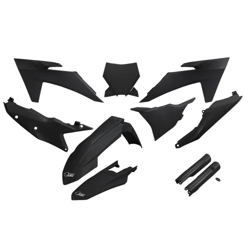 UFO Plastkit med Gaffelbensskydd Ktm black UFO Plastkit med Gaffelbensskydd Ktm black