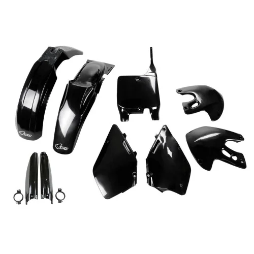 UFO Plastkit med Gaffelbensskydd Suzuki black UFO Plastkit med Gaffelbensskydd Suzuki black