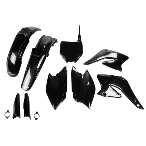 UFO Plastkit med Gaffelbensskydd Suzuki black UFO Plastkit med Gaffelbensskydd Suzuki black