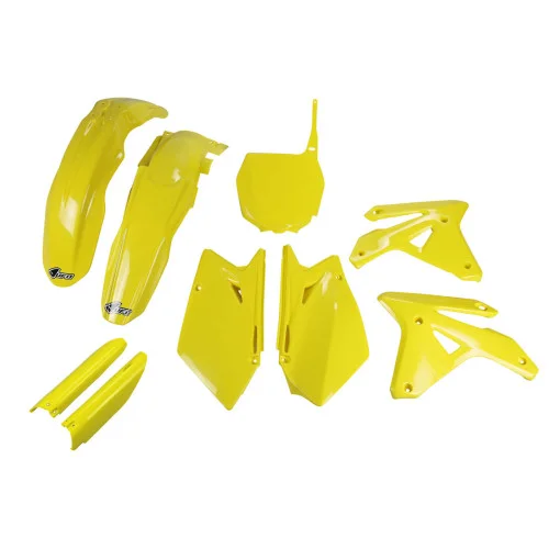 UFO Plastkit med Gaffelbensskydd Suzuki yellow UFO Plastkit med Gaffelbensskydd Suzuki yellow