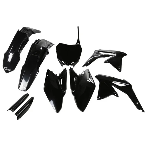 UFO Plastkit med Gaffelbensskydd Suzuki black UFO Plastkit med Gaffelbensskydd Suzuki black