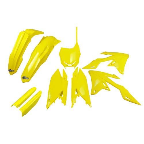 UFO Plastkit med Gaffelbensskydd Suzuki yellow UFO Plastkit med Gaffelbensskydd Suzuki yellow