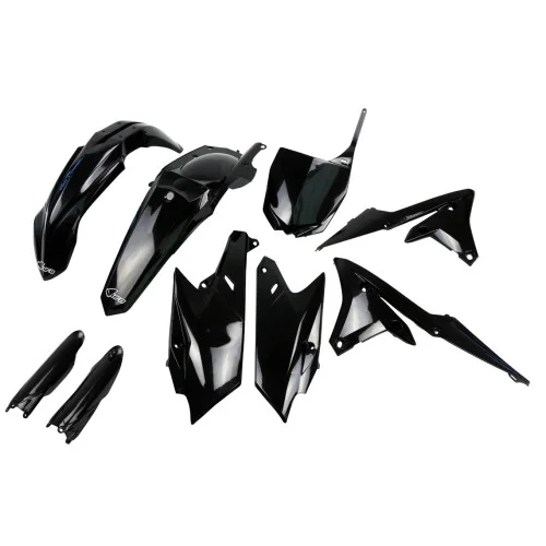 UFO Plastkit med Gaffelbensskydd Yamaha black UFO Plastkit med Gaffelbensskydd Yamaha black