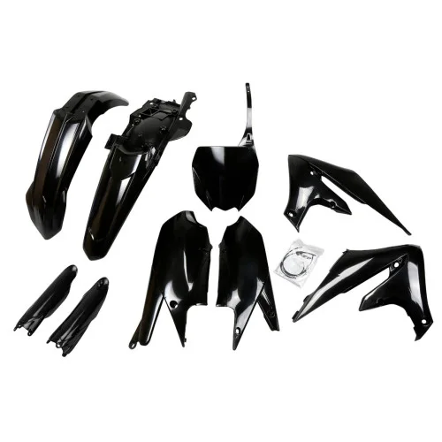 UFO Plastkit med Gaffelbensskydd Yamaha black UFO Plastkit med Gaffelbensskydd Yamaha black