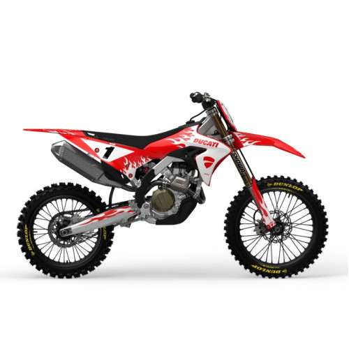 DUCATI Flame White Dekalkit