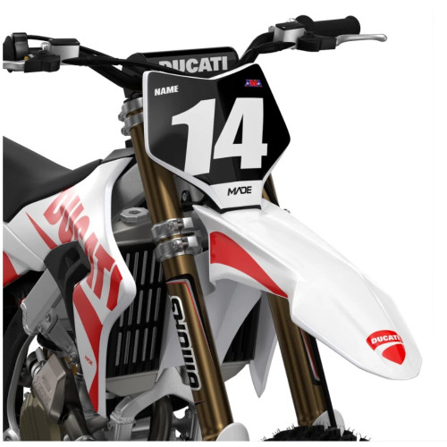 DUCATI Base White Red Dekalkit