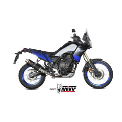MIVV Slip-On Oval Rostfritt Stål Svart Ljuddämpare YAMAHA Tenere 700