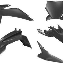 Rtech, Plastkit, Svart, KTM 24-26 65 SX
