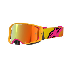 Alpinestars Goggle Supertech CORP Gul/Rosa Spegel/Röd