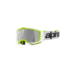 Alpinestars Goggle Vision 8 WORDMARK Vit/Gul Fluo/Spegel Silver Alpinestars Goggle Vision 8 WORDMARK Vit/Gul Fluo/Spegel Silver
