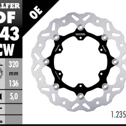 Galfer Wave framskiva flytande 320mm - KTM 790 Adv R 19- Rally 20-, Norden