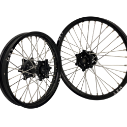 M2R Hjulset 21/19, Yamaha/Fantic, Svart/Svart/Silver/Silver