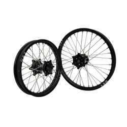 M2R Hjulset 21/19, Yamaha/Fantic, Svart/Svart/Silver/Silver