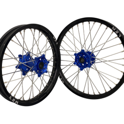 M2R Hjulset 21/19, Yamaha/Fantic, Blå/Svart/Silver/Silver