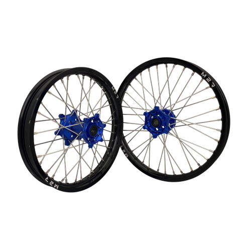 M2R Hjulset 21/19, Yamaha/Fantic, Blå/Svart/Silver/Silver