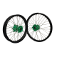 M2R Hjulset 19/16 Kawasaki KX85, Grön/Svart/Silver/Silver
