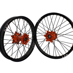 M2R Hjulset 21/19 KTM 13-25, HQ 14-, GG 21- Orange/Svart/Svart/Silver