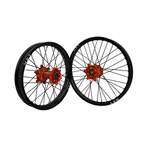 M2R Hjulset 21/19 KTM 13-25, HQ 14-, GG 21- Orange/Svart/Svart/Silver