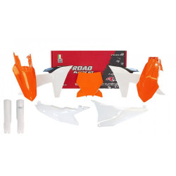 Rtech, Plastkit, Komplett, O.E.M SVART VIT ORANGE, KTM 23-24 450 SX-F, 23-24 250 SX/250 SX-F, 23-24 350 SX-F, 23-24 125 SX/300 SX