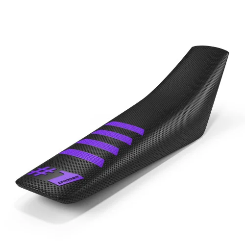 Onegripper Sadelöverdrag - Ribbat Svart/Lila Onegripper Sadelöverdrag - Ribbat Svart/Lila