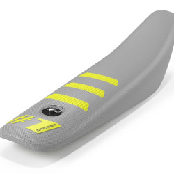 Onegripper Sadelöverdrag - LIGHT RIB Mini Ljusgrå/Neon
