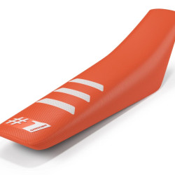 Onegripper Sadelöverdrag - LIGHT RIB Orange/Vit