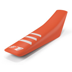 Onegripper Sadelöverdrag - LIGHT RIB Orange/Vit