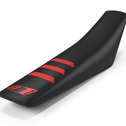 Onegripper Sadelöverdrag - LIGHT RIB Svart/Röd
