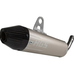 HGS Ljuddämpare 2T Racing KTM SX65 TC65 MC65 24- Silver/Carbon