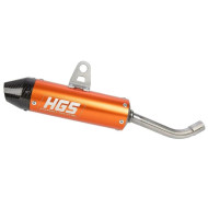 HGS Ljuddämpare 2T Racing KTM SX65 TC65 MC65 24- Orange/Carbon