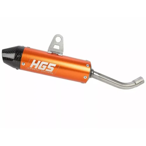 HGS Ljuddämpare Orange Kolfiber End Cap 2T Racing KTM 85 SX 2025 HGS Ljuddämpare Orange Kolfiber End Cap 2T Racing KTM 85 SX 2025
