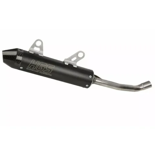 HGS Ljuddämpare Svart Kolfiber End Cap 2T Racing KTM 85 SX 2025 HGS Ljuddämpare Svart Kolfiber End Cap 2T Racing KTM 85 SX 2025