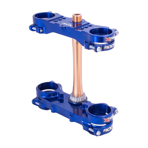 X-Trig ROCS Tech Triple Clamp, 22mm Offset, Blå YZ250F 24- YZ450F 23-