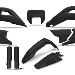 UFO Plastkit med Gaffelbensskydd Husqvarna Svart