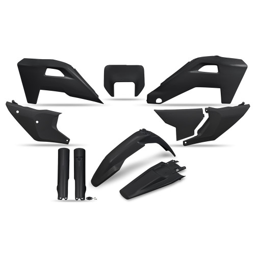 UFO Plastkit med Gaffelbensskydd Husqvarna Svart